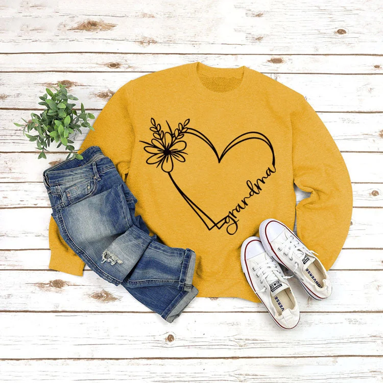 Yellow sweater black font