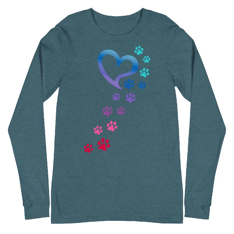 Rainbow Paws To My Heart Long Sleeve Tee