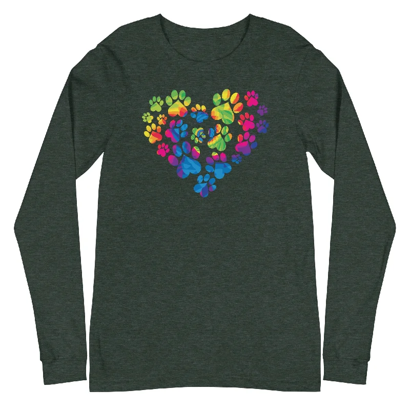 Anniversary Paw Print Love Long Sleeve Tee