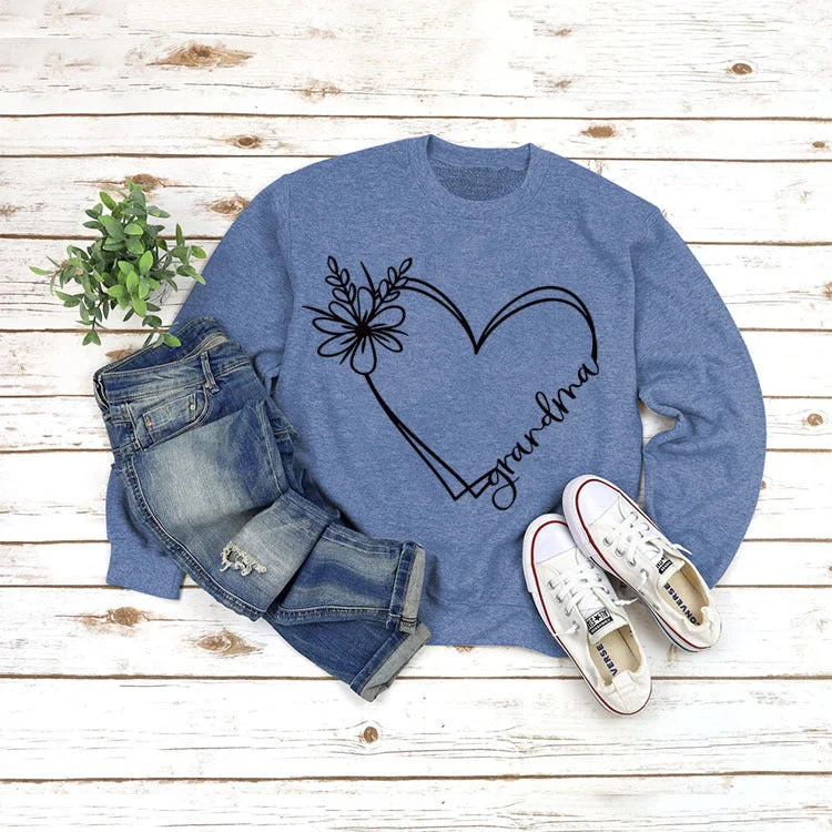 Blue sweater black font