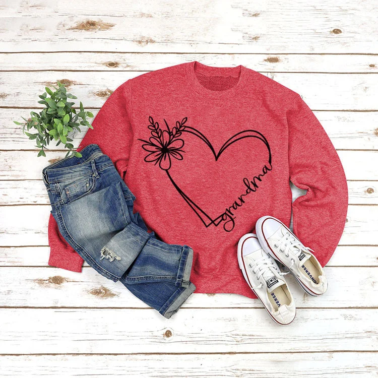 Red sweater black font