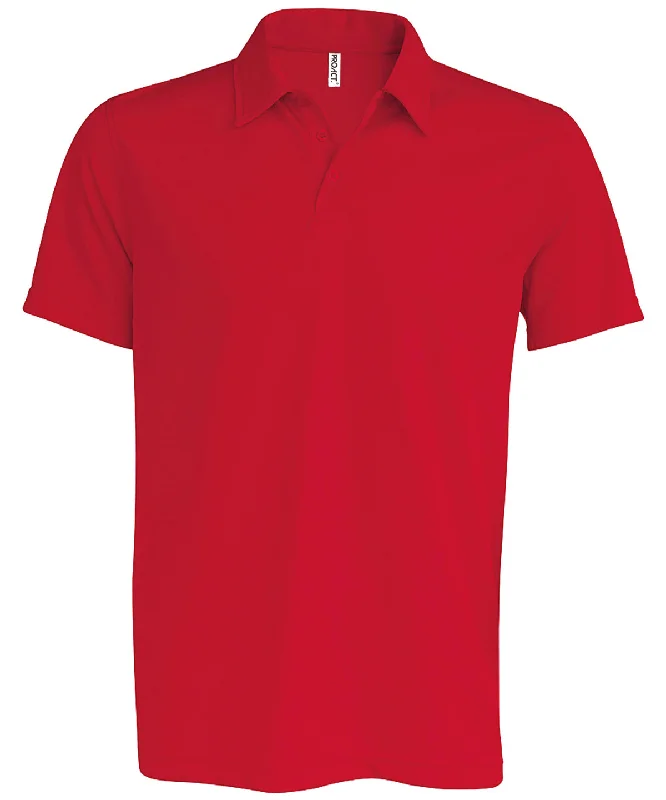 Striped polo shirtRed - Men's short-sleeved polo shirt