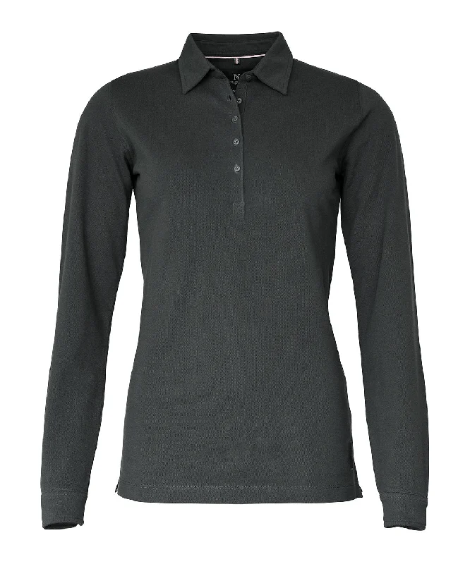 Luxury polo shirtCharcoal - Women’s Carlington – deluxe long sleeve polo