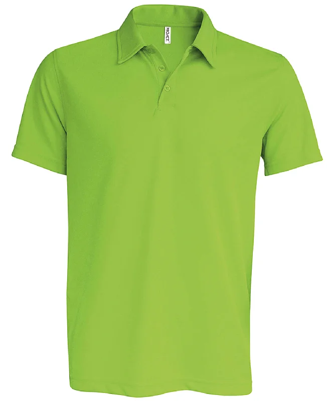 Geometric polo shirtLime - Men's short-sleeved polo shirt