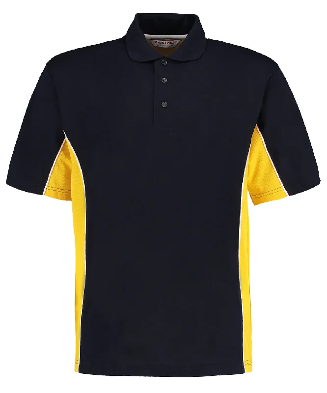 Bold polo shirtNavy/Mid Yellow/White - Track polo (classic fit)