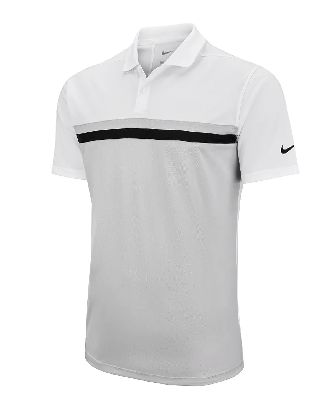 Dark polo shirtWhite / Light Smoke Grey / Black / Black - Nike Victory colour block polo