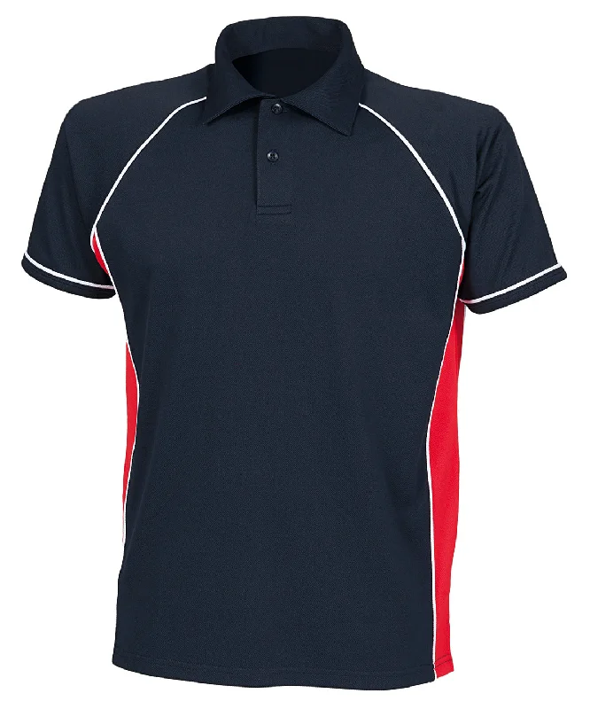 Heavyweight polo shirtNavy/Red/White - Piped performance polo