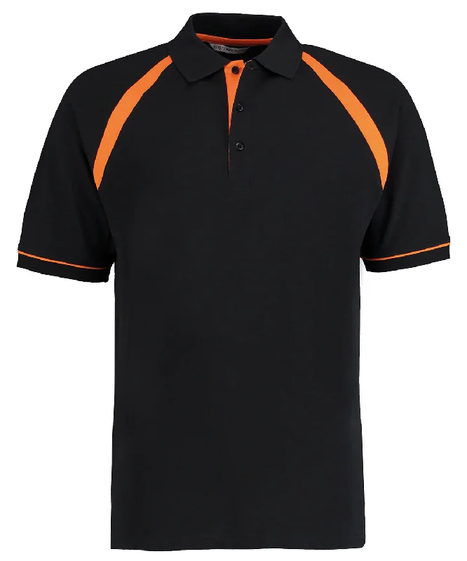 Printed polo shirtBlack/Orange - Oak hill polo (classic fit)