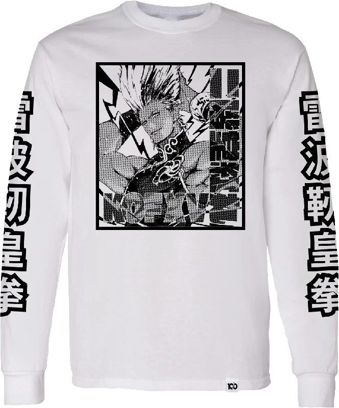 THE KING OF FIGHTERS - 'Benimaru' Long Sleeve Shirt - White