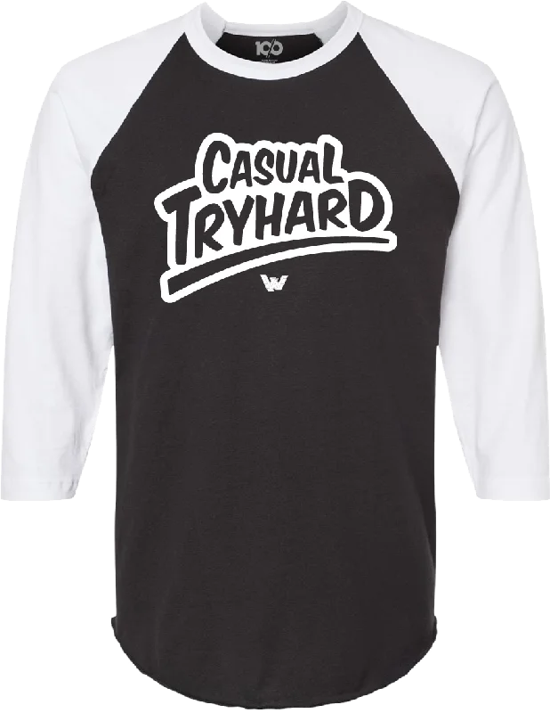 JUSTIN WONG - 'Casual Tryhard' Raglan Shirt - Black