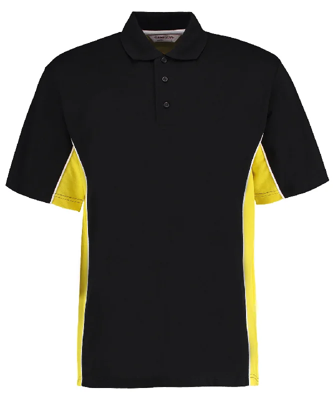 Metallic polo shirtBlack/Yellow/White - Track polo (classic fit)