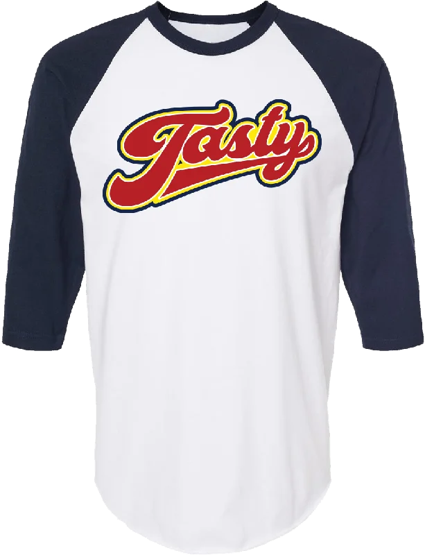 TASTY STEVE - 'Tasty Tee' Raglan Shirt - Cardinals Blue