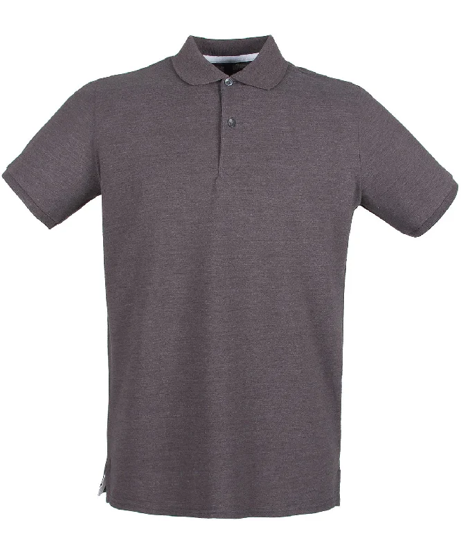 Moisture-wicking polo shirtCharcoal - Micro-fine piqué polo shirt (C)