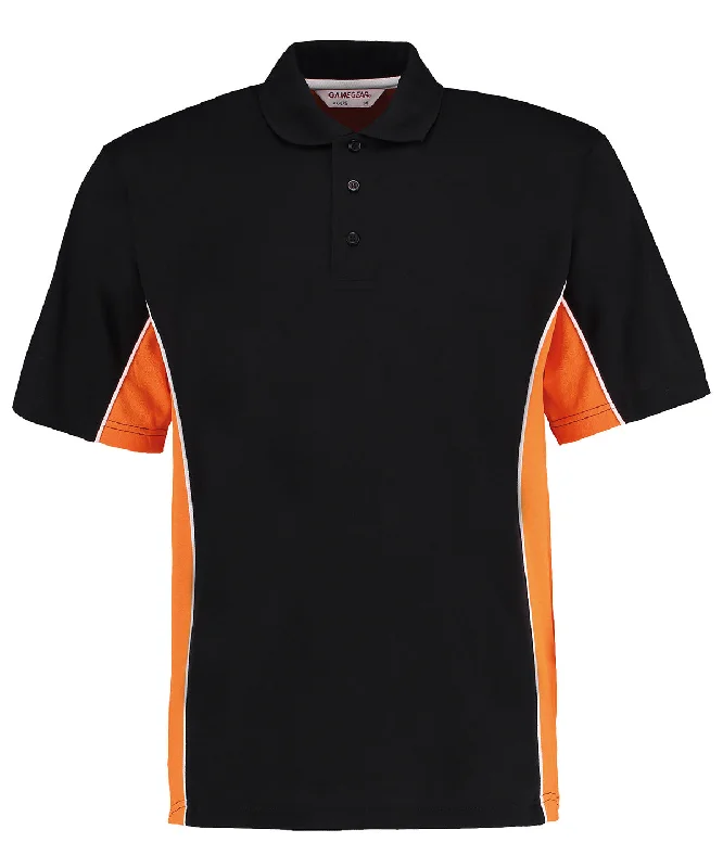 Mesh polo shirtBlack/Orange/White* - Track polo (classic fit)