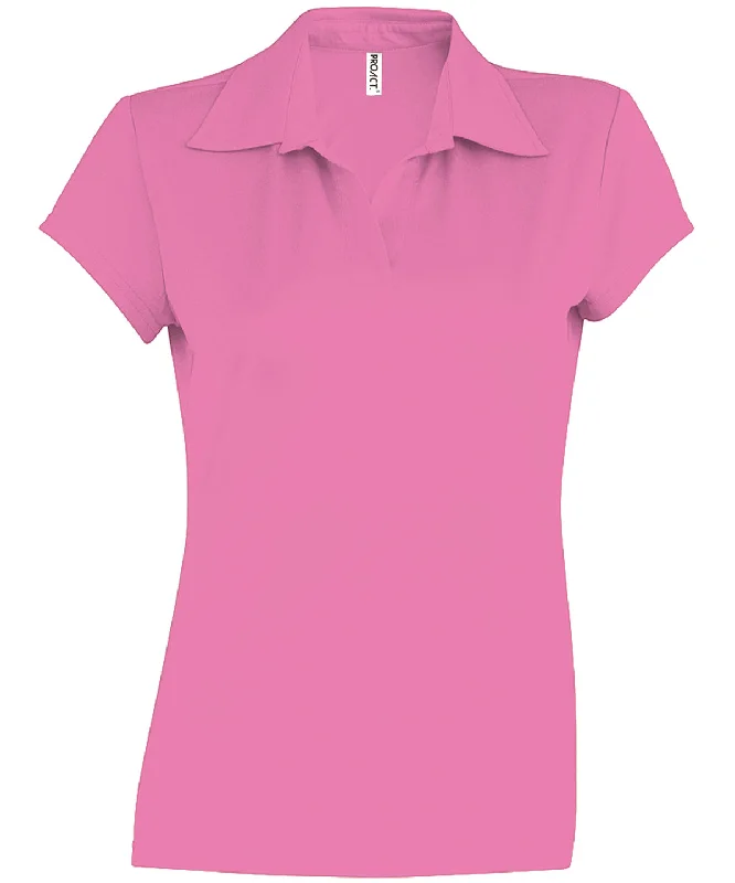 Collared polo shirtFuchsia - Ladies' short-sleeved polo shirt