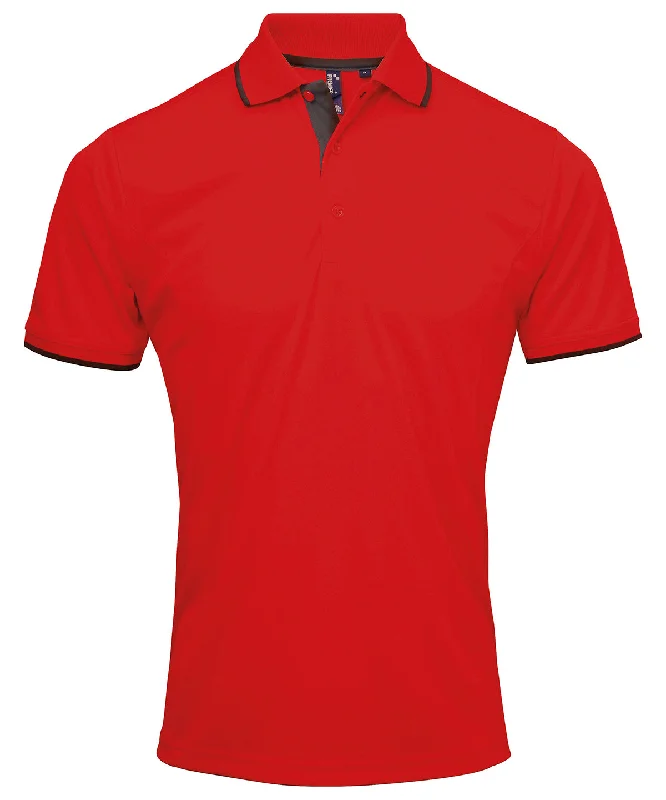 Reversible polo shirtRed/Black - Contrast Coolchecker® polo