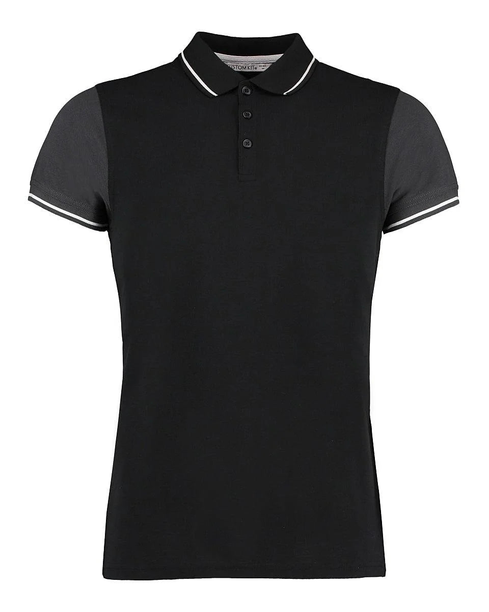 Lounge polo shirtBlack/Graphite/White - Contrast Tipped Polo Shirt (Fashion Fit) (C)