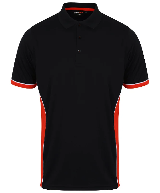 Formal polo shirtBlack/Red/White - Panel polo