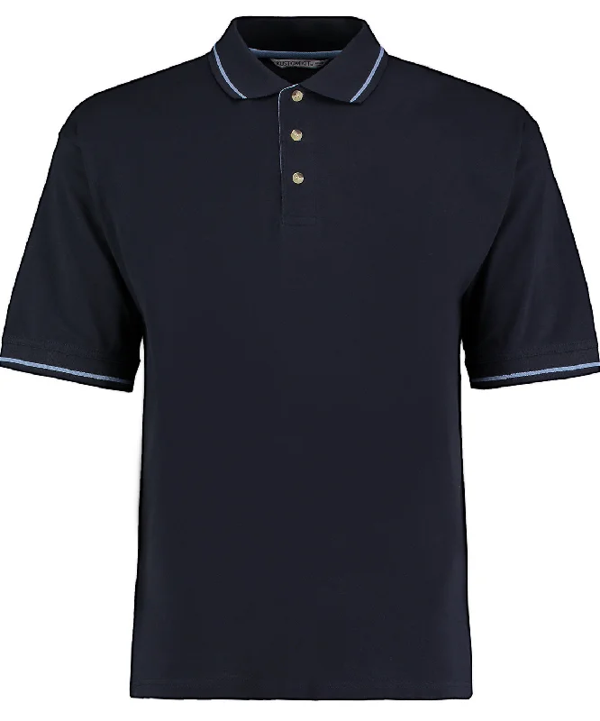 Checkered polo shirtNavy/Light Blue - St Mellion polo (classic fit)