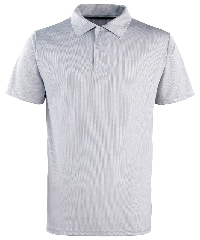 Color-block polo shirtSilver Grey - Coolchecker® studded polo