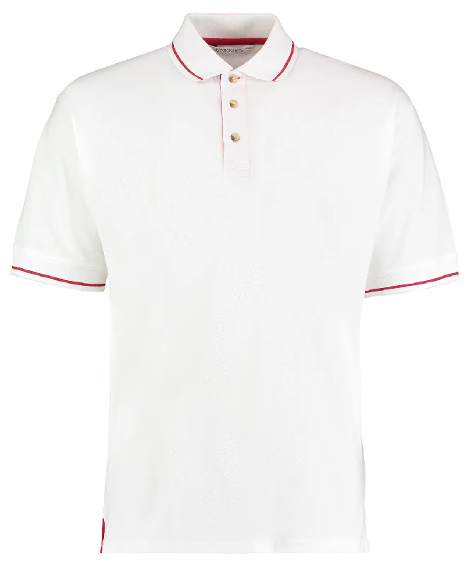 Geometric polo shirtWhite/Red - St Mellion polo (classic fit)