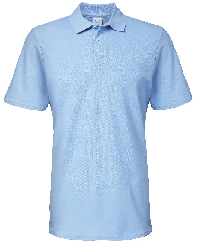 Anti-microbial polo shirtLight Blue - Softstyle™ adult double piqué polo (C)