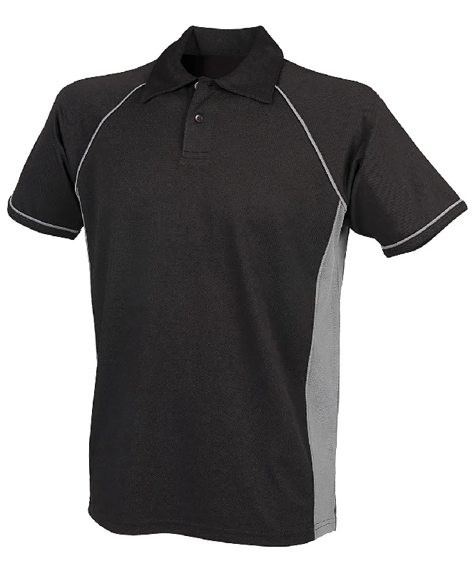 Work polo shirtBlack/Gunmetal Grey† - Piped performance polo