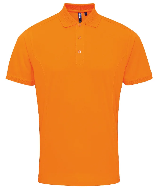 Button-up polo shirtNeon Orange - Coolchecker® piqué polo