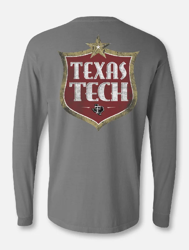 Texas Tech Red Raiders  Double T "Postal Service" Grey Long Sleeve T-Shirt