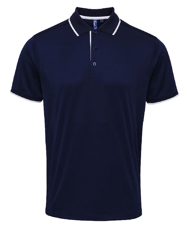 Work polo shirtNavy/White - Contrast Coolchecker® polo