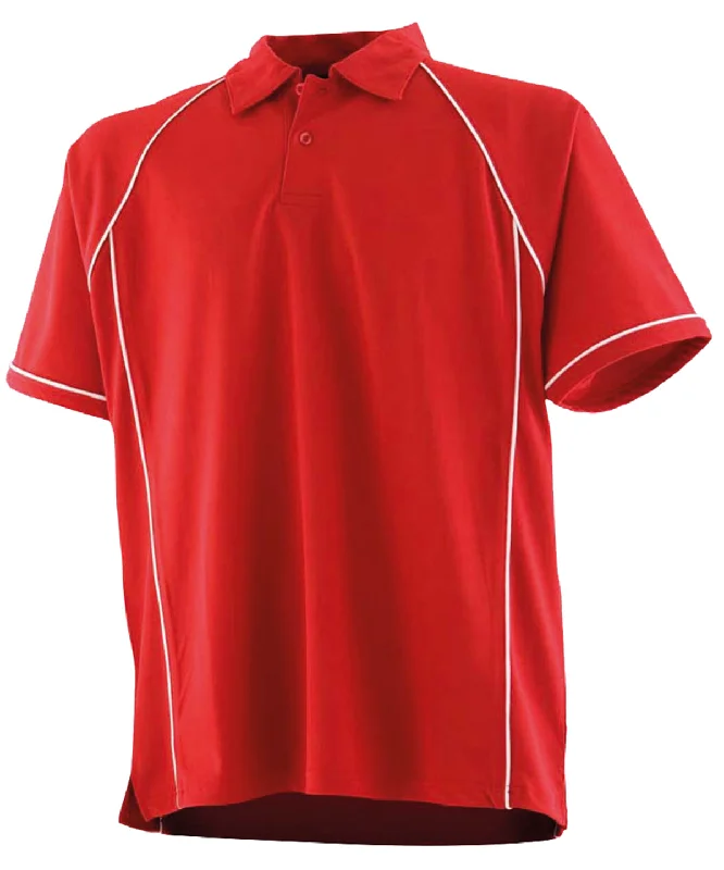 Minimalist polo shirtRed/White - Kids piped performance polo