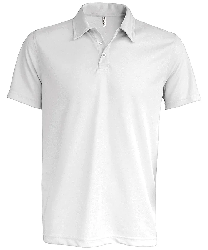 Printed polo shirtWhite - Men's short-sleeved polo shirt