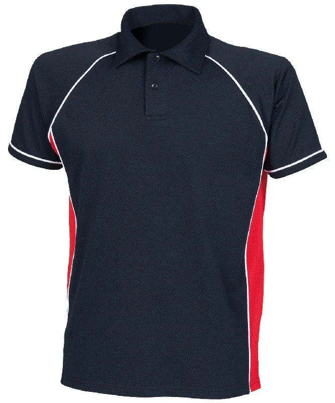 Bright polo shirtNavy/Red/White - Kids piped performance polo