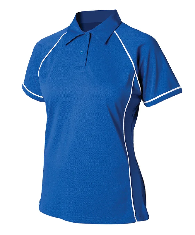 Cotton polo shirtRoyal/White - Women's piped performance polo