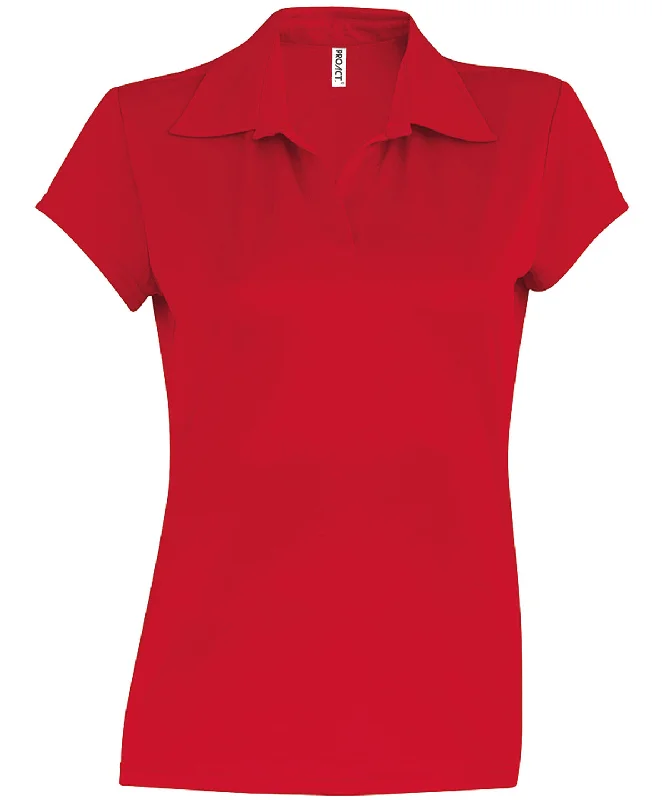 Red - Ladies' short-sleeved polo shirt