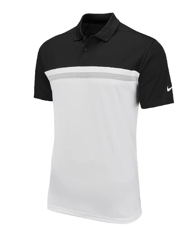 Metallic polo shirtBlack / White / Light Smoke Grey / White - Nike Victory colour block polo