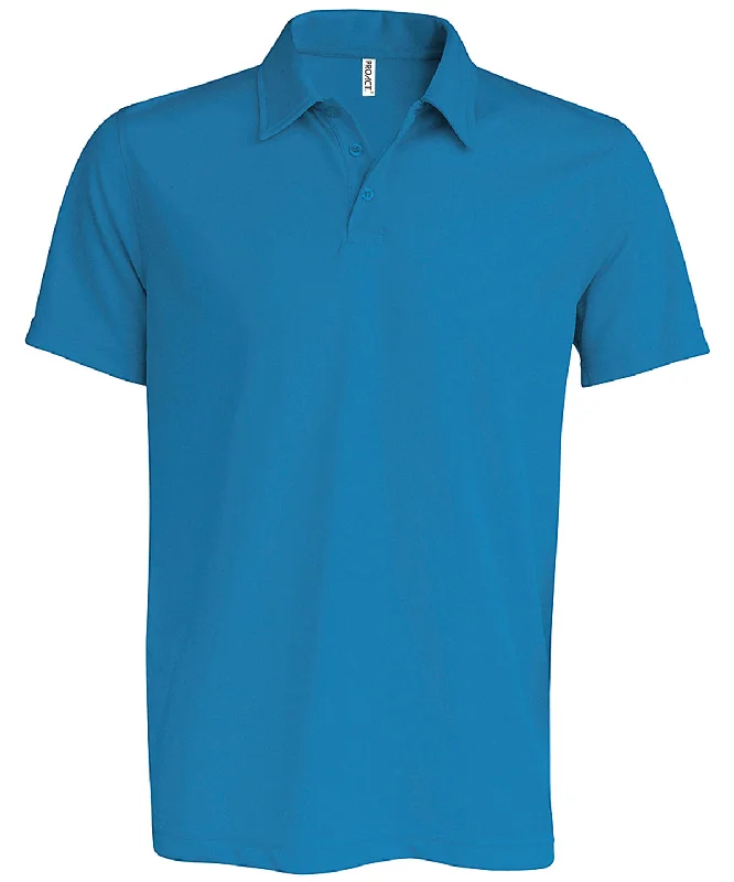 Camouflage polo shirtAqua Blue - Men's short-sleeved polo shirt