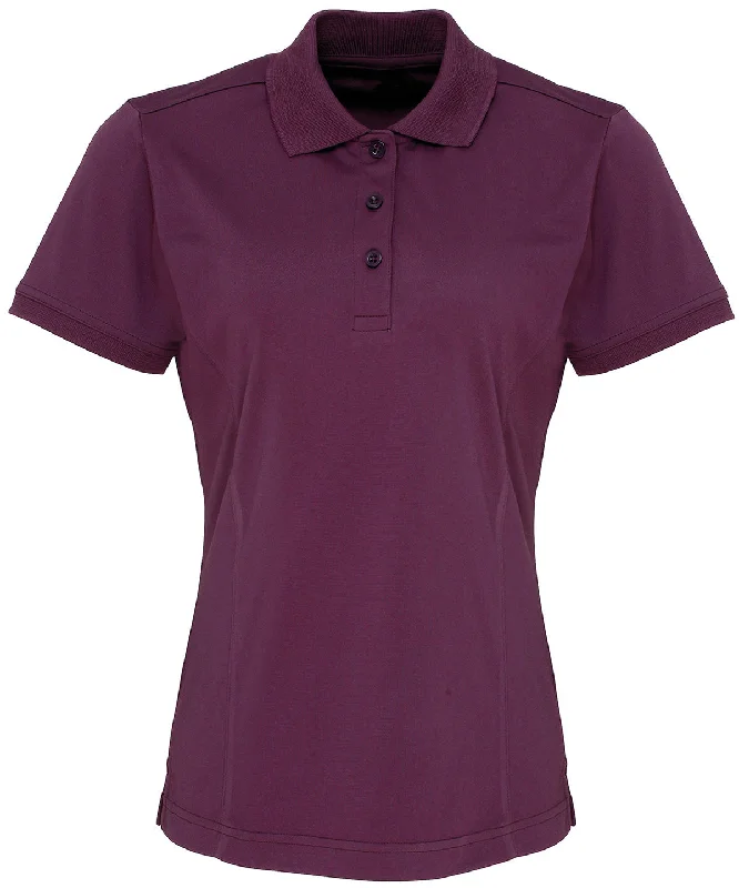 Waterproof polo shirtAubergine - Women's Coolchecker® piqué polo