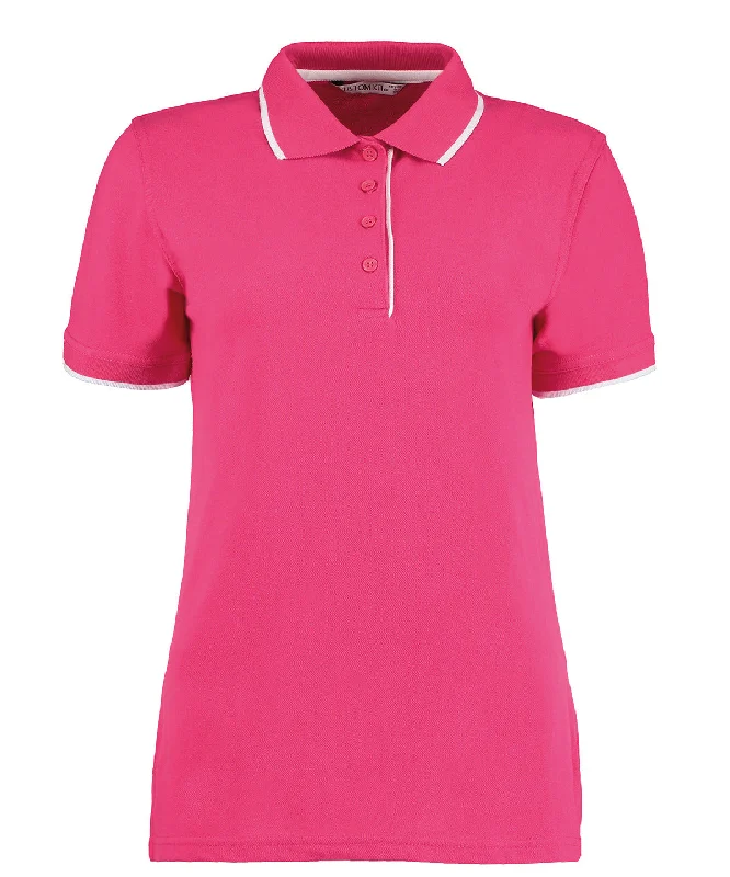 Unisex polo shirtRaspberry/White - Women's essential polo