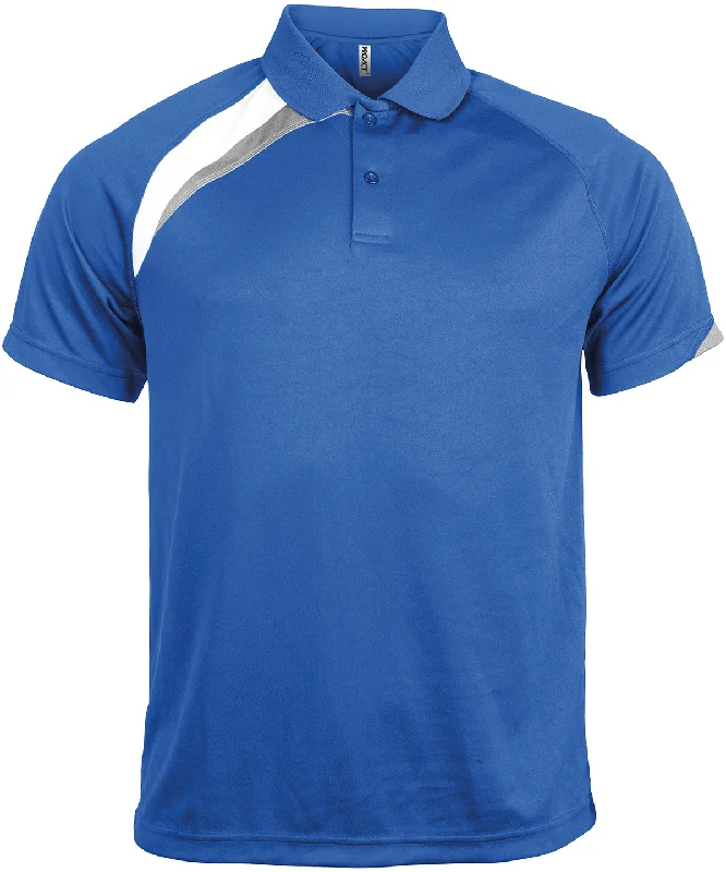 Gradient polo shirtRoyal Blue/White/Storm Grey - Adults' short-sleeved sports polo shirt