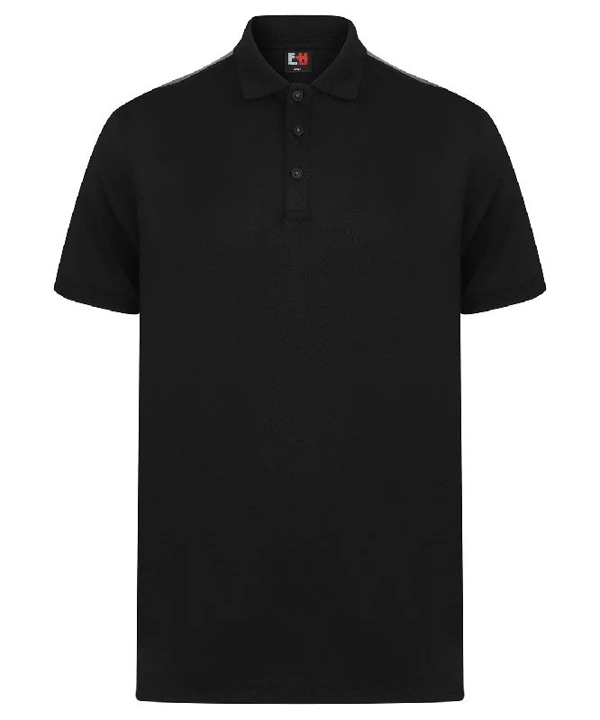 Branded polo shirtBlack/Gunmetal Grey - Contrast panel poloÊ