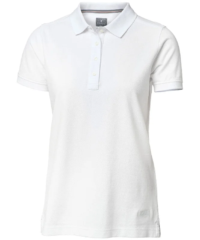 Striped polo shirtWhite* - Women’s Yale – the luxurious classic polo