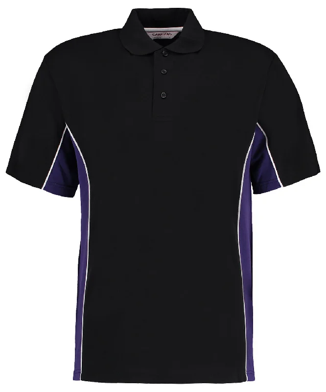 Sequin polo shirtBlack/Purple/White - Track polo (classic fit)