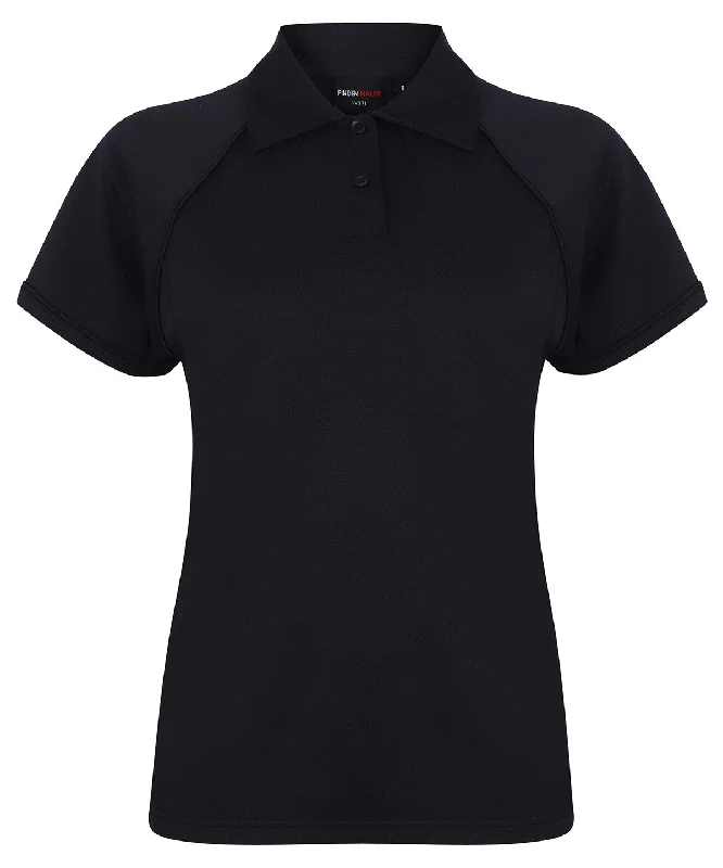 Quick-dry polo shirtNavy/Navy - Women's piped performance polo