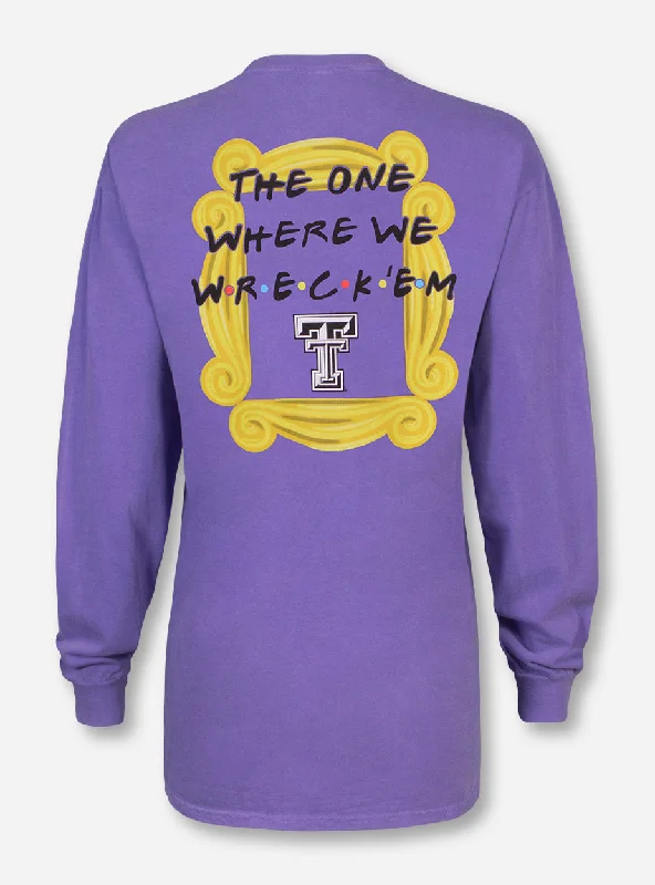 Texas Tech "The One Where We Wreck 'Em" Violet Long Sleeve