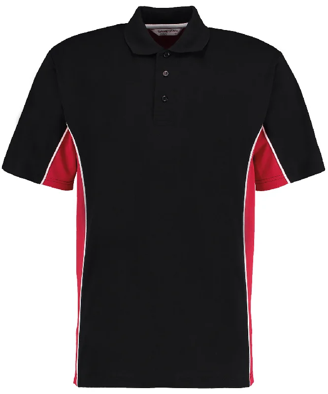 Dark polo shirtBlack/Red/White* - Track polo (classic fit)