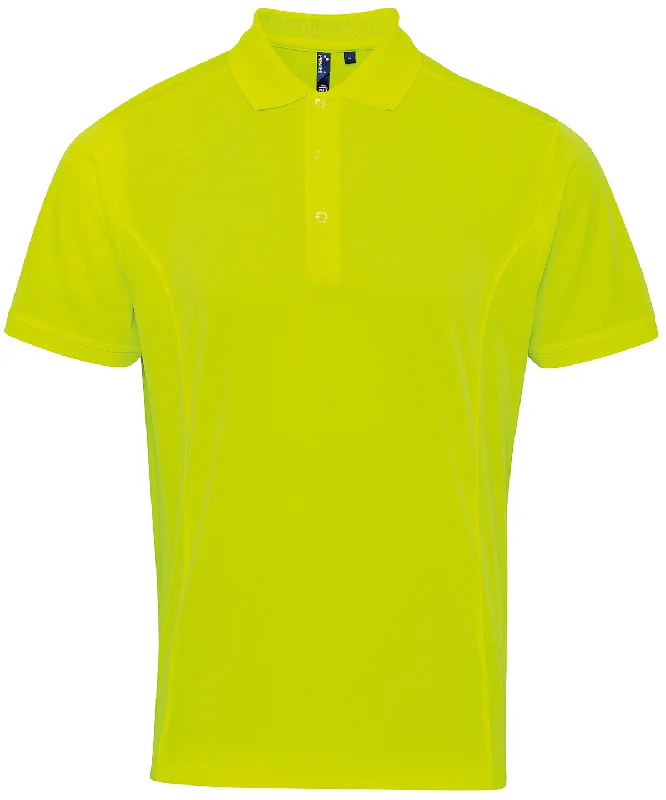 Long-sleeve polo shirtNeon Yellow - Coolchecker® piqué polo