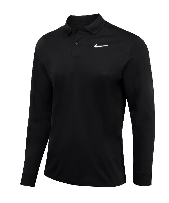 Bold polo shirtBlack/White - Nike Dri-FIT Victory solid long sleeve polo