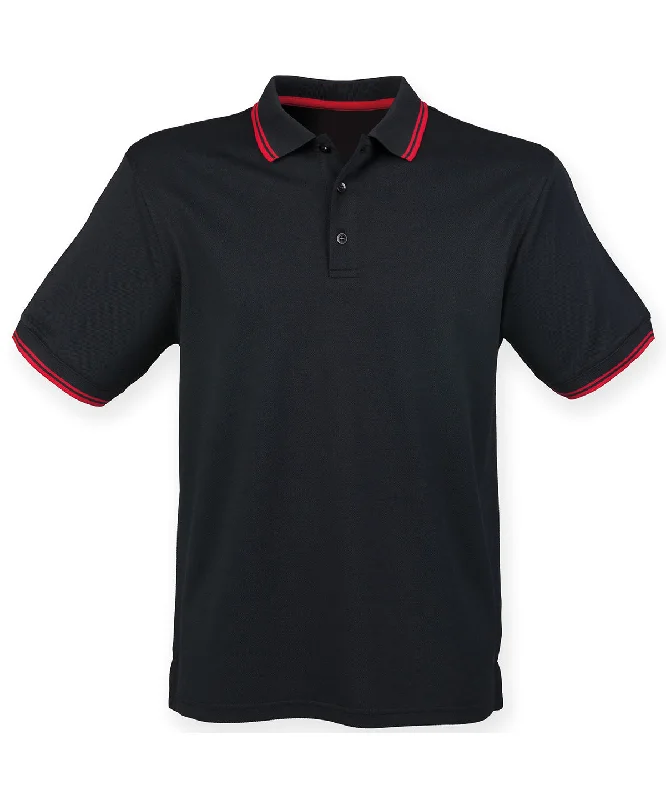 Dark polo shirtBlack/Red - Double tipped Coolplus® polo shirt (C)