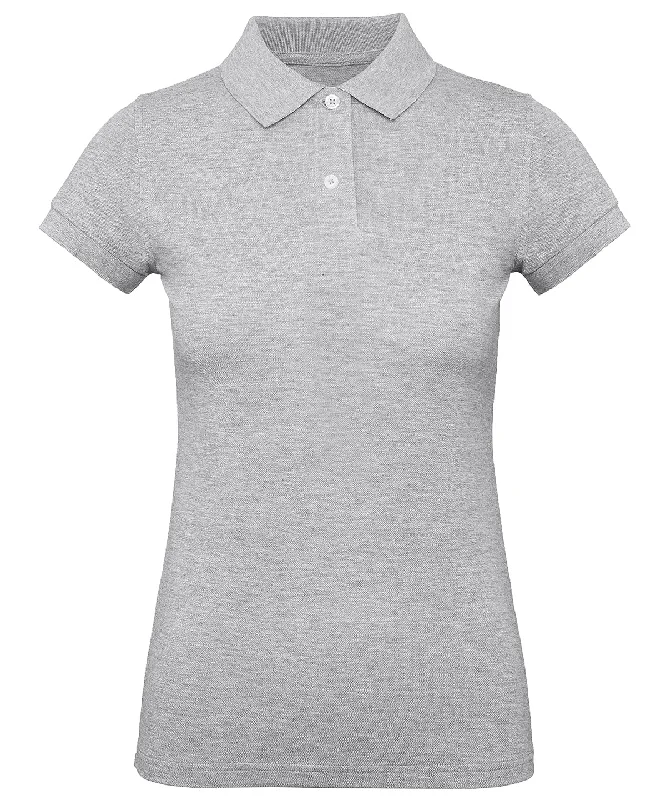 Longline polo shirtHeather Grey - B&C Inspire Polo /women